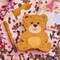 14.5 Inch Bear Piñata Bear Themed Birthday Party Supplies Animal Piñata with Wood Bat Stick, Paper Blindfold and Confetti for Valentine‘s Day Baby Shower Party Decor Kid Adult Boy Girl
